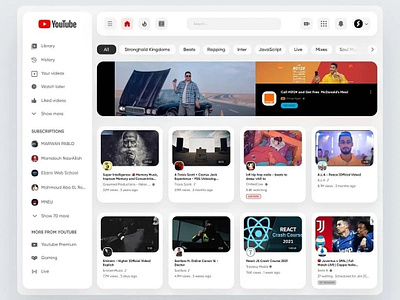 Youtube Clone clone designprinciples designtools figma landingpage ui uidesign uiux ux uxdesign webdesign youtube