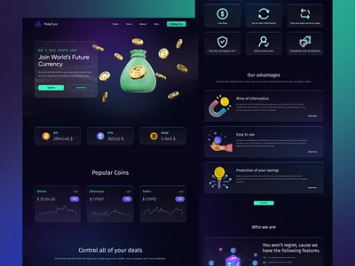 Crypto Wallet Website binance bitcoin blockchain btc crypto crypto wallet crypto website design ethereum finance invest landing page nft ui ux wallet web web design