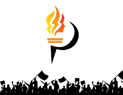 BRAND LOGO DESIGN | PINDER animation brand branding change design flame graphic design logo logo design political revolution splash screen splashscreen torch ui ux vector