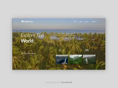 Travel.id landing page animation graphic design landing page travel traveling ui