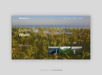 Travel.id landing page animation graphic design landing page travel traveling ui