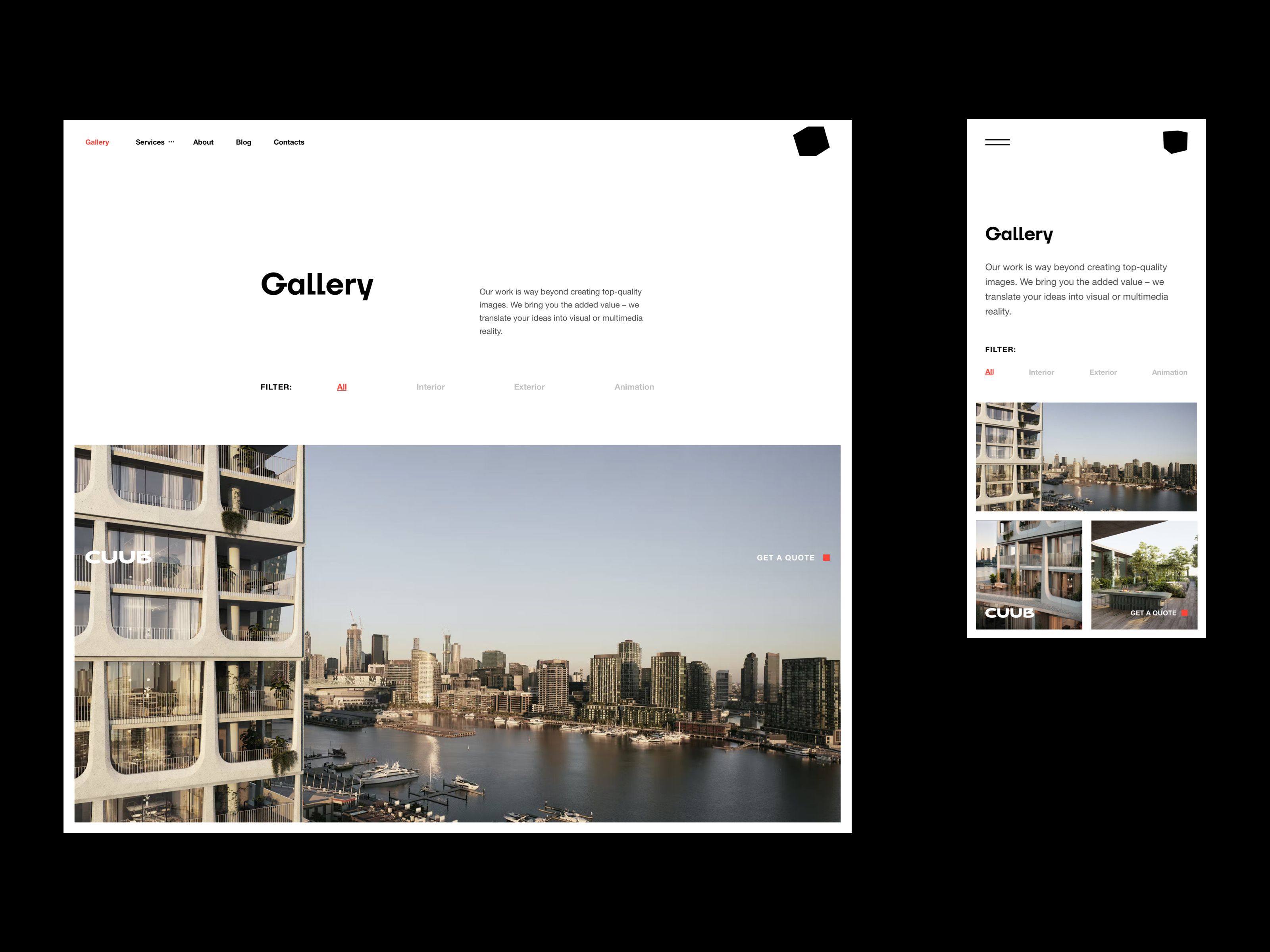 Example of CUUB Studio Gallery
