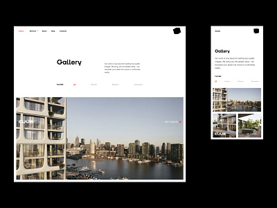 CUUB Studio Gallery agency website architectural visualization clean ui studio website ui ux web web design whitespace