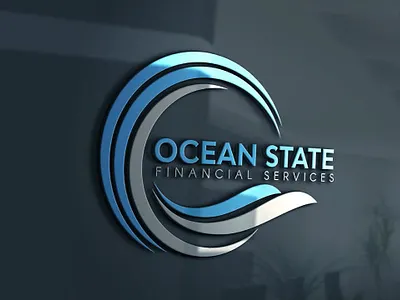 Ocean State Financial Service Logo Design 3d 3d logo 3d mockup 3logo design branding business logo design graphic design illustration logo logo creation logo creator logo maker mockup