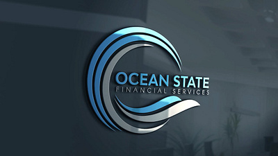 Ocean State Financial Service Logo Design 3d 3d logo 3d mockup 3logo design branding business logo design graphic design illustration logo logo creation logo creator logo maker mockup