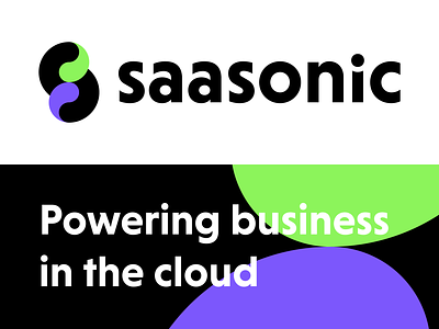 SaaSonic | Logo design bubble cloud design digital identity identity branding logo logotype s letter saas software unused