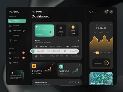 Finance Dashboard banking cashflow clean crypto expends finance financial fintech modern modern design money platform product qclay saas startup ui ux web web app webdesign