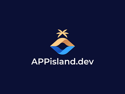 APPisland brand branding code design dev developing graphic design icon identity island logo mark vector