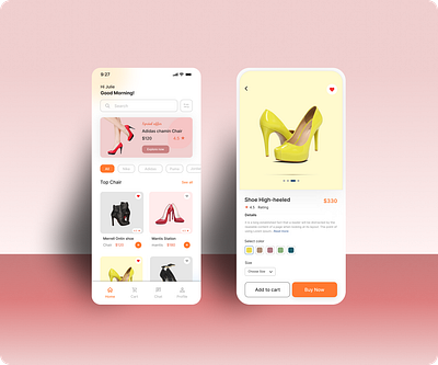 Women shoes app ui design. 3d branding design designer graphic design illustration logo post shoes typography ui uidesign ux