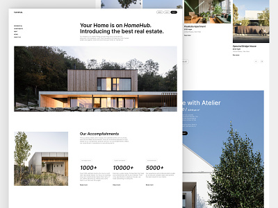 🏡 HomeHub - a revolution in Real Estate 🏡 business design home homepage landing page real estate ui web