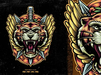 Tiger Head Illustration art