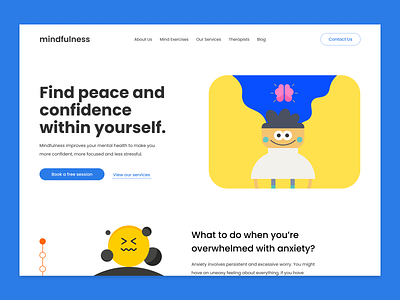 Mindfulness - A place for your mind design graphic design icon illustration ui vector