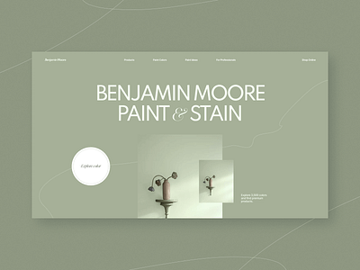 Benjamin Moore paint & stain | Hero Screen branding design digitalbutlers graphic design illustration inspiration minimal paint site typography ui uidesign website