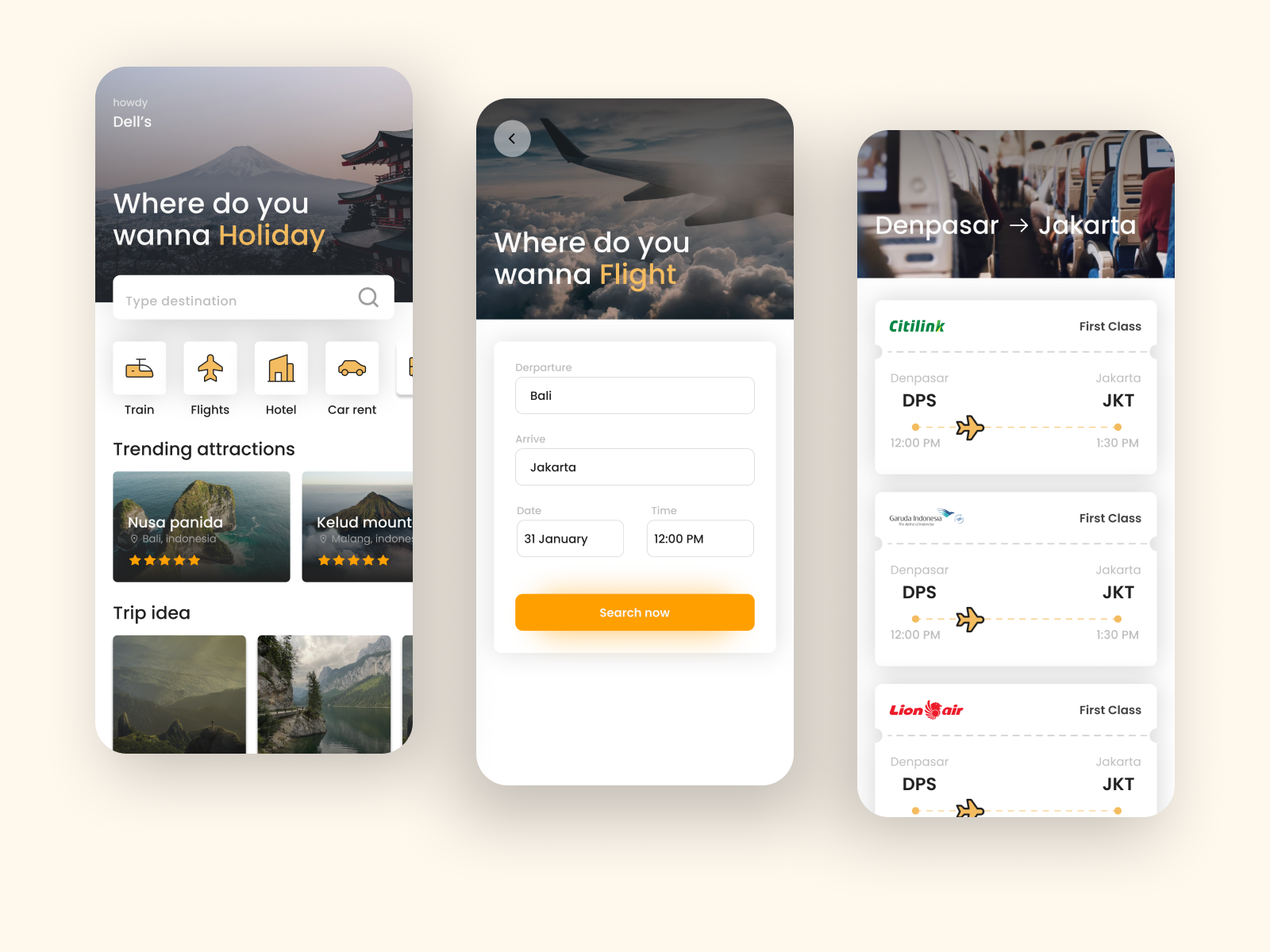 Travel App Agent by Mikael Kwardyn on Dribbble
