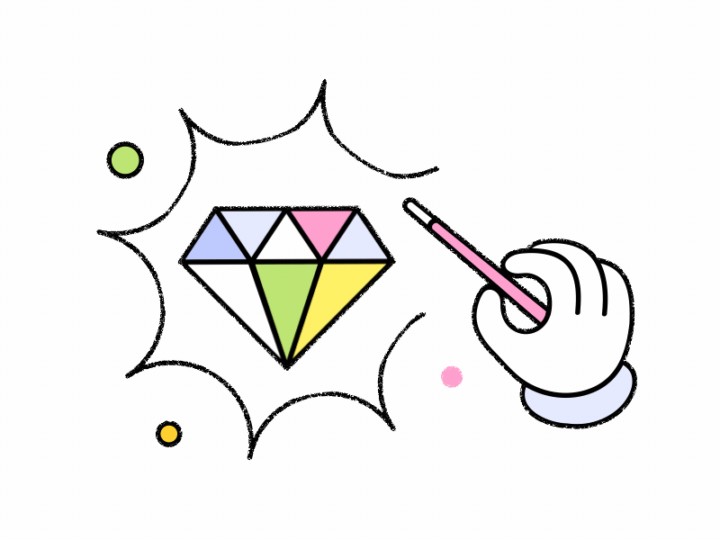 Product cartoon conversion diamond gif loop magic potato product value