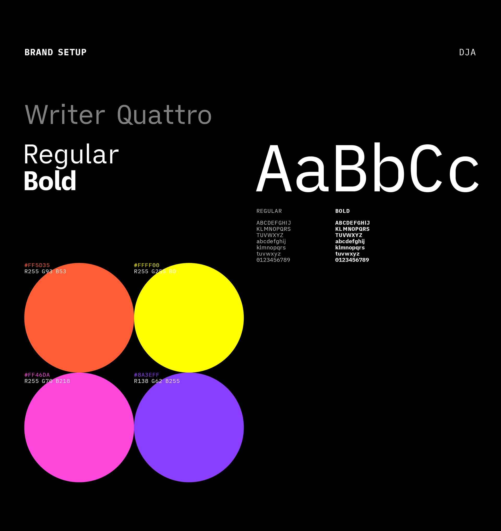 DJA - Brand Setup bold change clima color design energy impact lila orange protection regular social type yellow