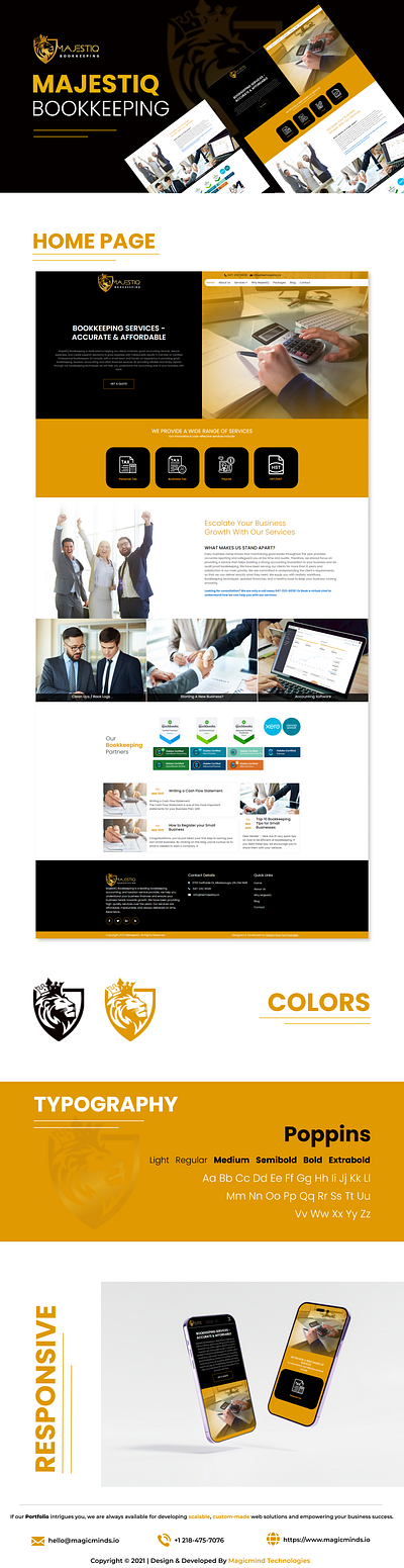 MajestiQ Bookkeeping - Website for Bookkeeping Firm branding design graphic design ui ux web design website development wordpressdevelopment