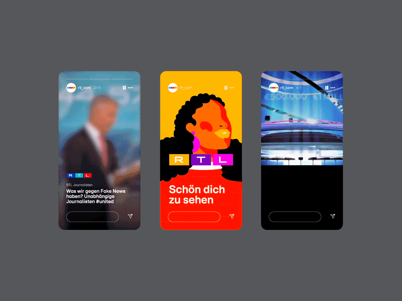 RTL - Stories color design digital illustration instagram news post stories television tv