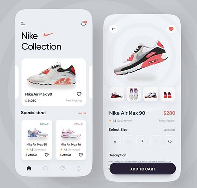 NIKE MOBILE APP figma graphic design ui