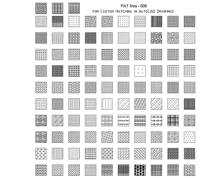 Original PAT files for AutoCAD custom hatching-008 by Shujahat Hussain ...