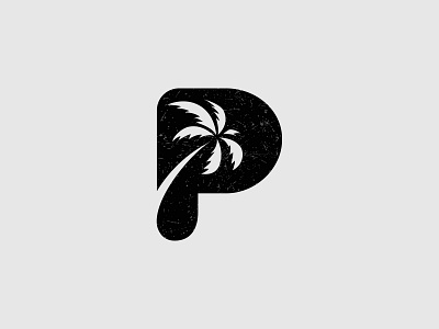 Palm Letter Logo symbol icon logo logomark mark p letter palm symbol
