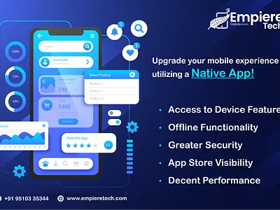 Maximize mobile potential with our native app development! app appdevelopmentagency behance chatgpt code crossplatformappdevelopment developmenyt dribbble everyone facebook hybridappdevelopment instagram linkedin marketing mobileappdevelopment nativeappdevelopment news socialmedia team twitter