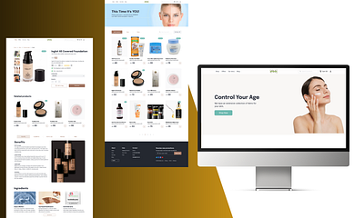 ZYE Skincare | UI/UX Design of Cosmetic Store cosmetic store ecommerce website figma landing page ui ux ux design
