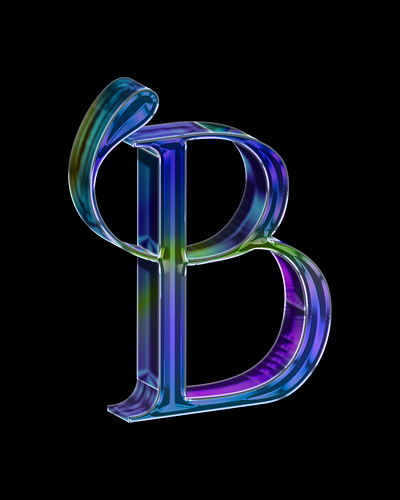 B - 36 Days of Type 36daysoftype 3d 3ddesign 3dlettering b graphic design illustration letter b letterforms lettering typedesign typography visual design