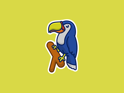 Cute Toucan Bird animal animation bird brand brand design cartton children cute design graphic graphic design illustration kids logo stickers toucan bird vector