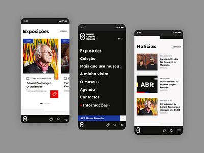 Museu Coleção Berardo | Website [mobile] app design ui ux