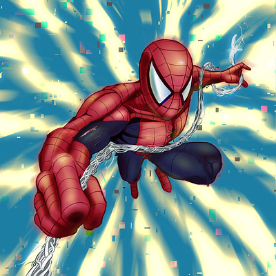 Spiderman Illustration - sticker design design illustration photoshop procreate