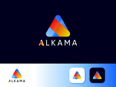 Alkama Logo Design With A Letter bold branding bright cheerful dynamic energetic expressive festive logo logo design logotype modern playful vibrant whimsical youthful
