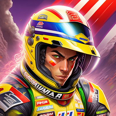 Valentino Rossi X AKIRA - FanArt character illustration motogp ui vector