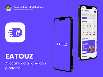 EATOUZ - A local food aggregator platform deliveryapp food app fooddelivery ui