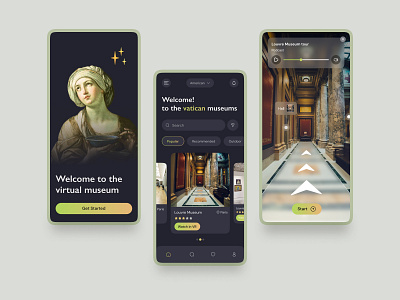 AI - Virtual Museum App ai ai app app app design design live museum minimal app museum museum ai museum ai app museum app ui uiux ux