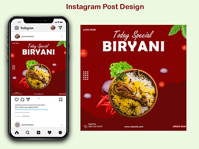 Instagram Post Design advertisingdesign biryanihouse graphic design instagramstories instagranpostdesign socialmediamarketing