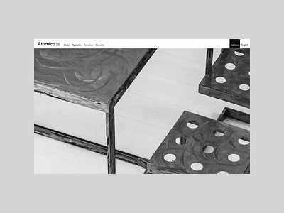 Atomico26 web design - Desktop branding design desktop fullscreen furniture graphic design industrial screen ui ux web design webdesign website
