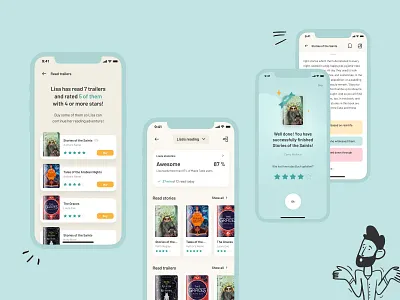 Maple Tales - Children's Interactive Reading World App app books children design illustration kids library read reading ui ux vector