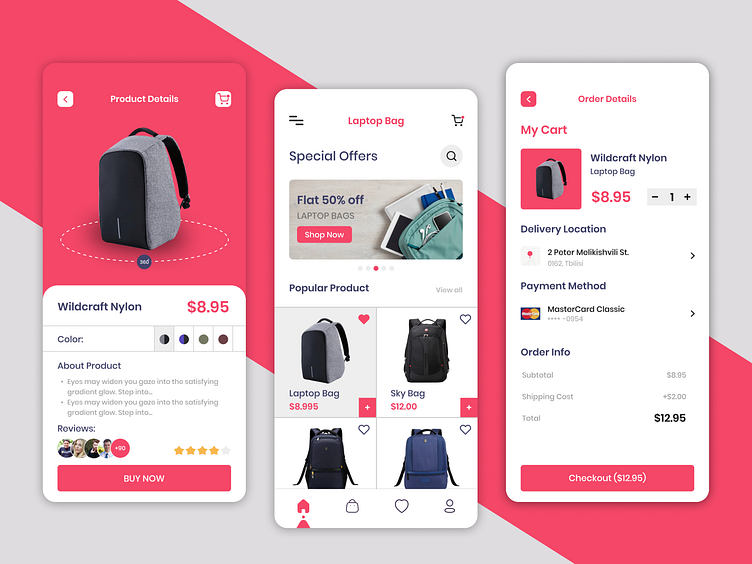 Online Laptop Bag Store - eCommerce UX & UI Design by Malik Jawad on ...