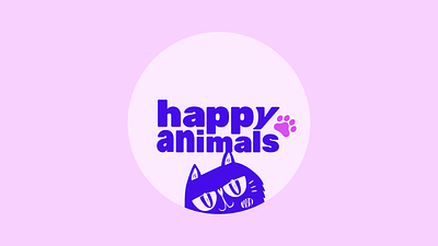 Happy Animals - Pet store visual identity ad branding design graphic design logo