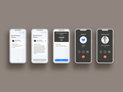 Vitals Tracking App - Onboarding app call health health tech healthcare medical devices mobile onboarding product tracking ui ux vitals vitals tracking