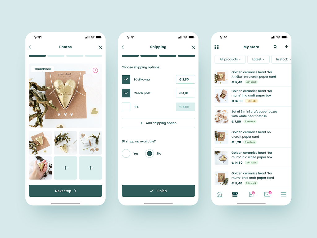 Fler Online handmade marketplace by Hana Simkova on Dribbble