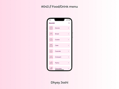 Day 043 - Food/Drink menu 043 branding challenges community dailyui design designer drink figma food illustration ios iphone logo menu mobile mobileapp ui ux website