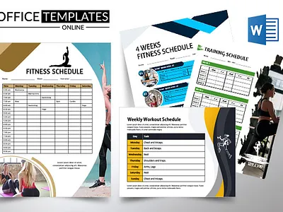 Professional Fitness Schedule Formats for MS Word workouttemplates