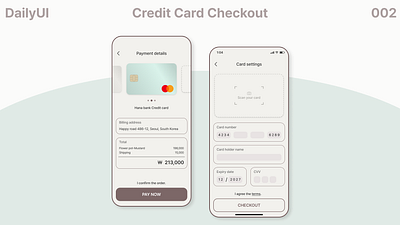 Daily UI :: 002 Credit Card Checkout app checkout creditcard dailyui ui uxui