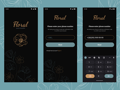 Flowers delivery. Registration. Mobile app delivery figma flower inputs mobile app mobile ui mockup prototype registration panel sign in ui design uiux