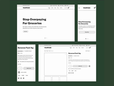 YourFood | E-commerce website delivery design e commerce figma fresh healthy food shop store ui ux