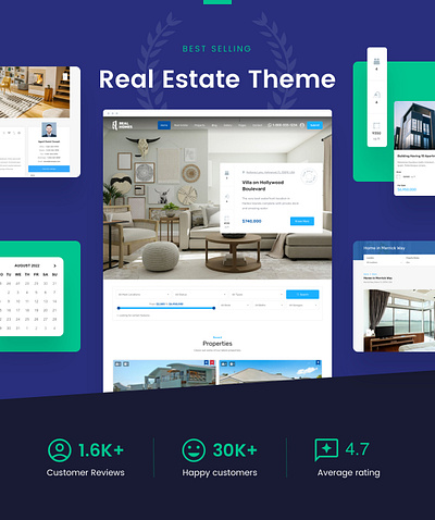 RealHomes - Estate Sale and Rental WordPress Theme website template