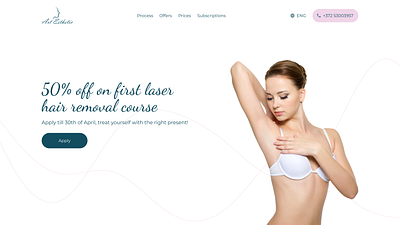 Laser hair removal, beauty healthcare website beauty healthcare website design graphic design laser hair removal minimal ui ux