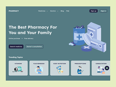 Pharmacy consultation design desktop design doctors drugs e-commerce medicine nutrition online purchase pharmacy pills prescription remedies ui ui ux ux vitamins